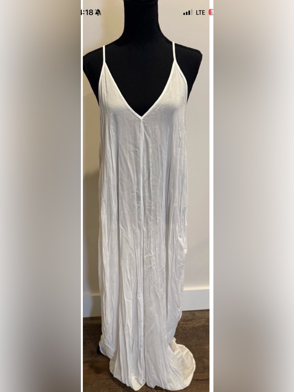 Nordstrom Womens White Maxi Dress Beach Cover Up One Size